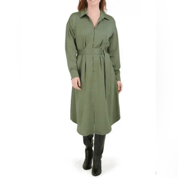 French Connection Dresses & Skirts - French Connection Sage Green Long Sleeve‎ Dress Size: XXL